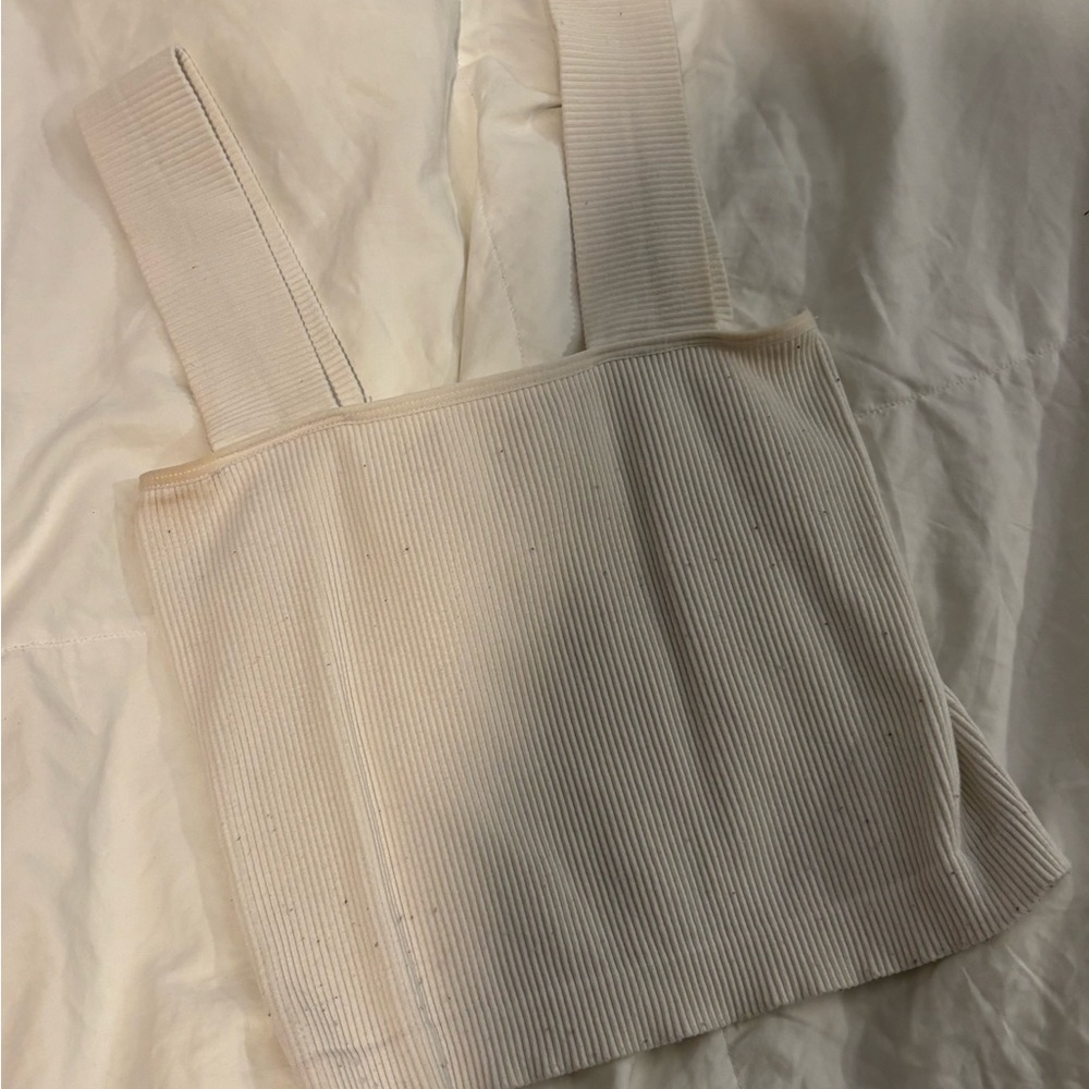 Cream Ribbed Tank Top - Picture 3 of 3